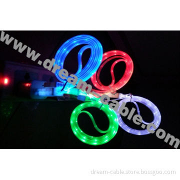 Colorful Visible Light Micro USB Cable for Samsung/HTC/Blackberry